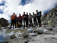 Foto di gruppo all'Austrian Hut